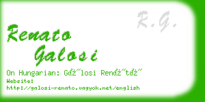 renato galosi business card